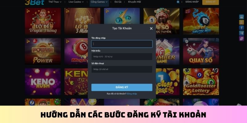 Hướng dẫn các bước đăng ký tài khoản